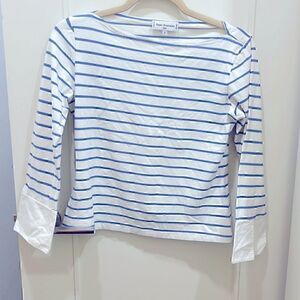 Anne  Fontaine Jason Blue and White Striped Shirt Size 3